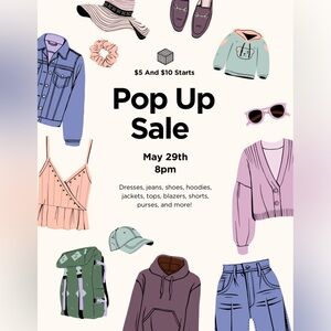 Pop Up Sale!